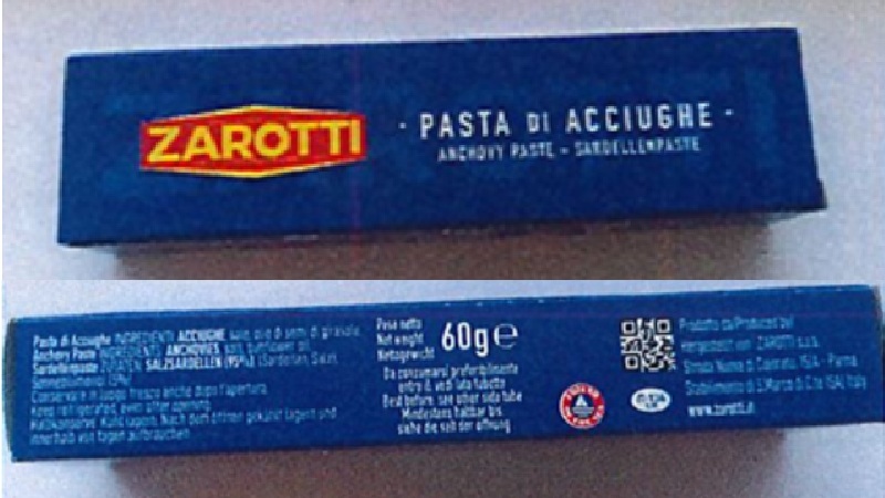 Confezione di pasta di acciughe Zarotti
